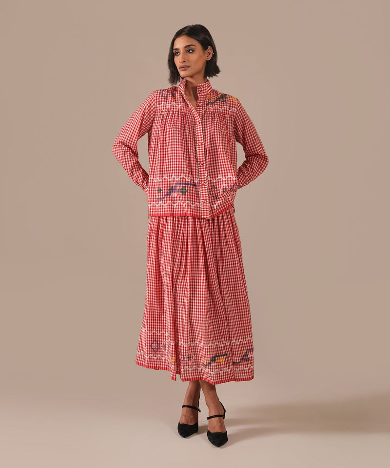 EMBER SONG SET 100% cotton Buy EMBER SONG SET from C&W | Co-Ord Sets for Women by Indigo Dreams in red color for women in Singapore