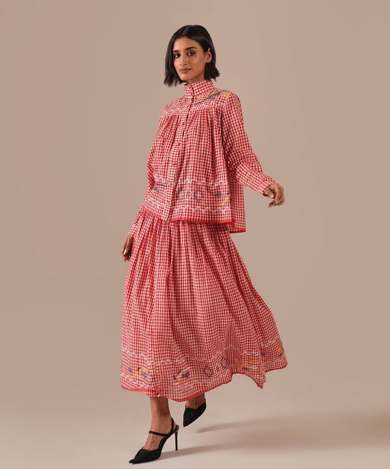 EMBER SONG SET 100% cotton Buy EMBER SONG SET from C&W | Co-Ord Sets for Women by Indigo Dreams in red color for women in Singapore