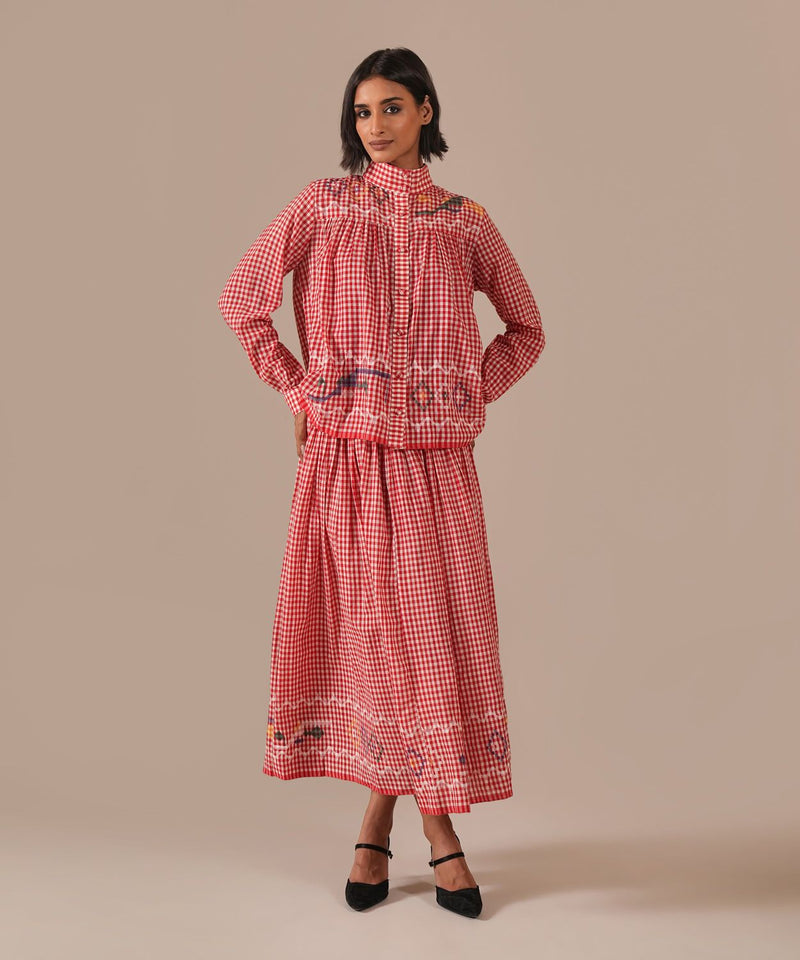 EMBER SONG SET 100% cotton Buy EMBER SONG SET from C&W | Co-Ord Sets for Women by Indigo Dreams in red color for women in Singapore