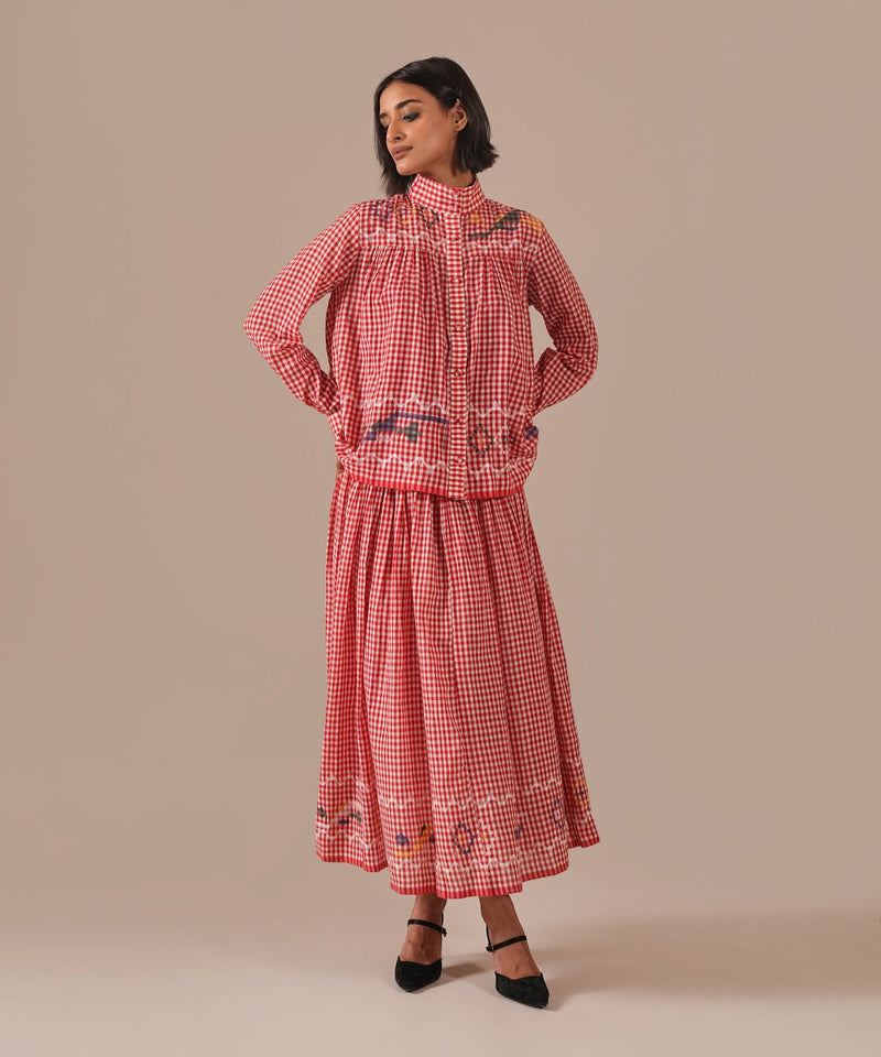 EMBER SONG SET 100% cotton Buy EMBER SONG SET from C&W | Co-Ord Sets for Women by Indigo Dreams in red color for women in Singapore