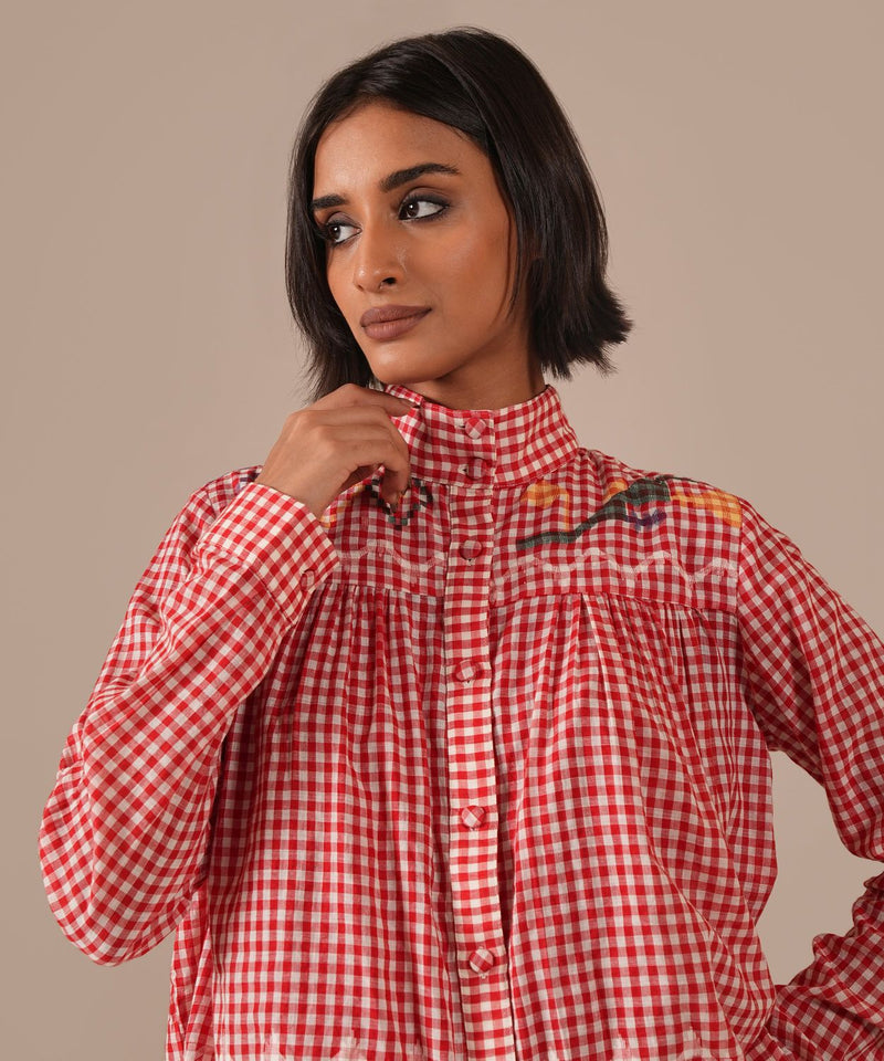 EMBER SONG SET 100% cotton Buy EMBER SONG SET from C&W | Co-Ord Sets for Women by Indigo Dreams in red color for women in Singapore