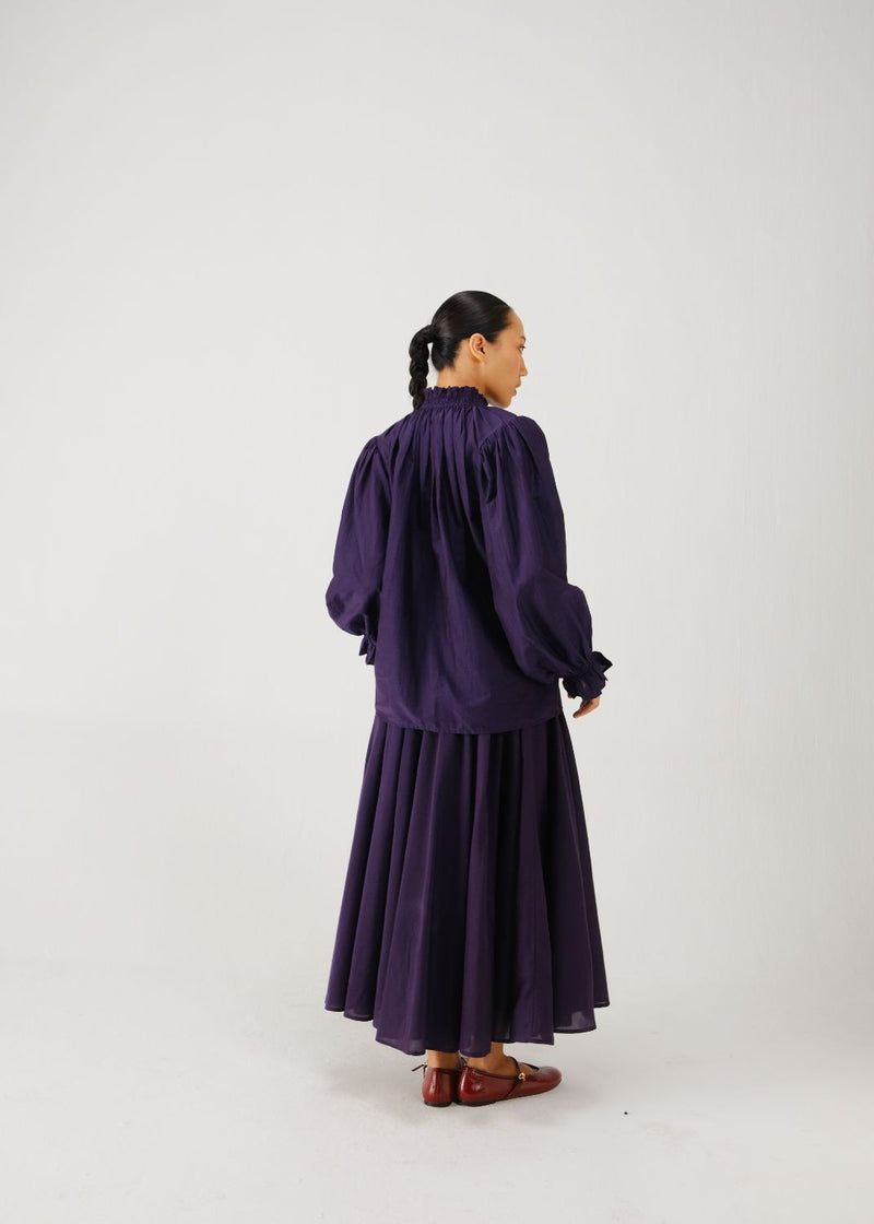Fiji set-Ink folk emb. silk by CORD for women in Singapore