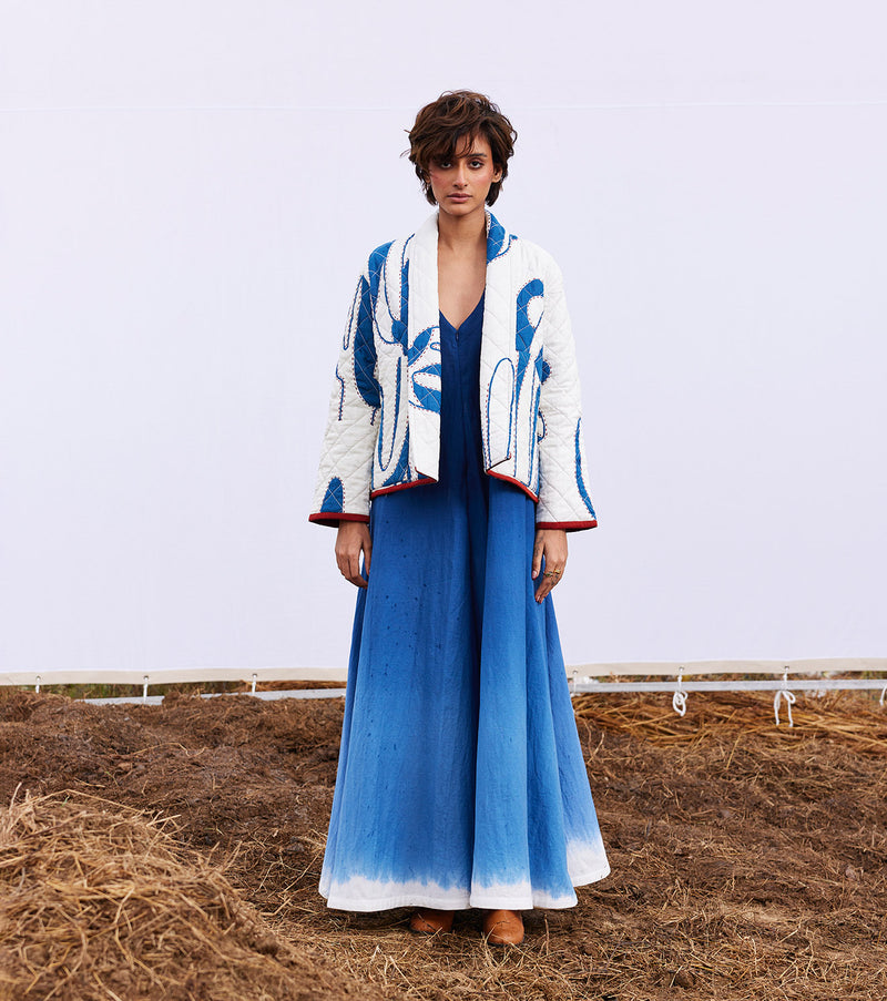 Frost jacket cotton by Khara Kapas in white for women in Singapore