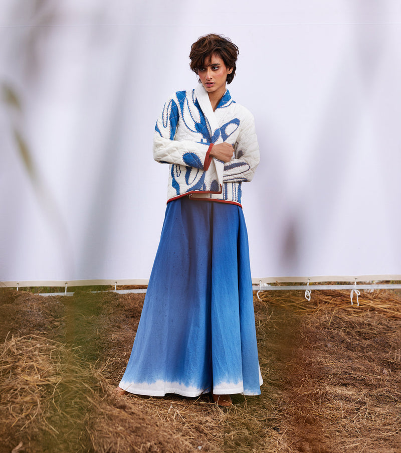Frost jacket cotton by Khara Kapas in white for women in Singapore