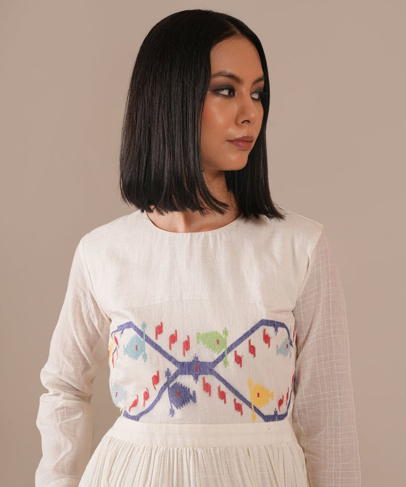 FROSTED PETAL DRESS silk Buy FROSTED PETAL DRESS from C&W | Dresses for Women by Indigo Dreams in white color for women in Singapore