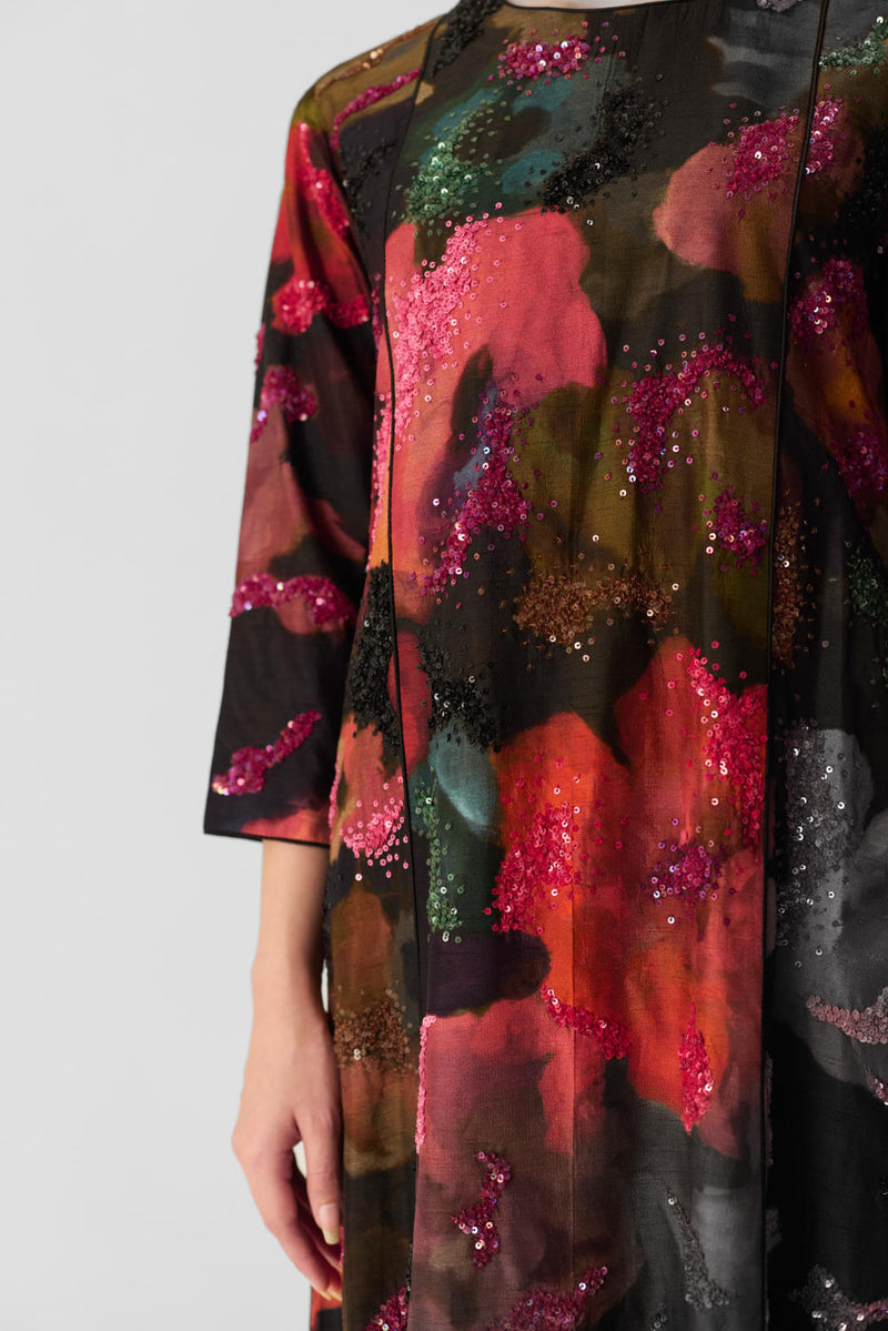 FURONG KALIDAR KURTA SET silk by Yam in multi color for women in Singapore