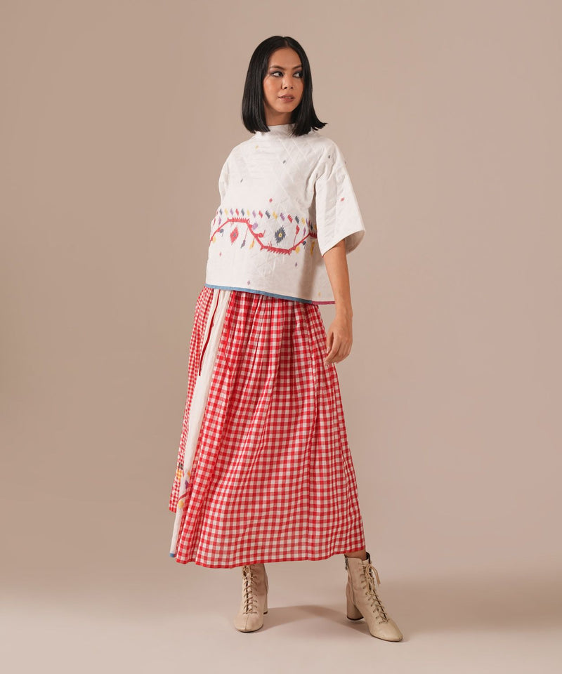 GARNET IVORY SET 100% cotton Buy GARNET IVORY SET from C&W | Co-Ord Sets for Women by Indigo Dreams in red color for women in Singapore