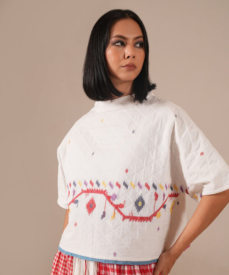 GARNET IVORY SET 100% cotton Buy GARNET IVORY SET from C&W | Co-Ord Sets for Women by Indigo Dreams in red color for women in Singapore