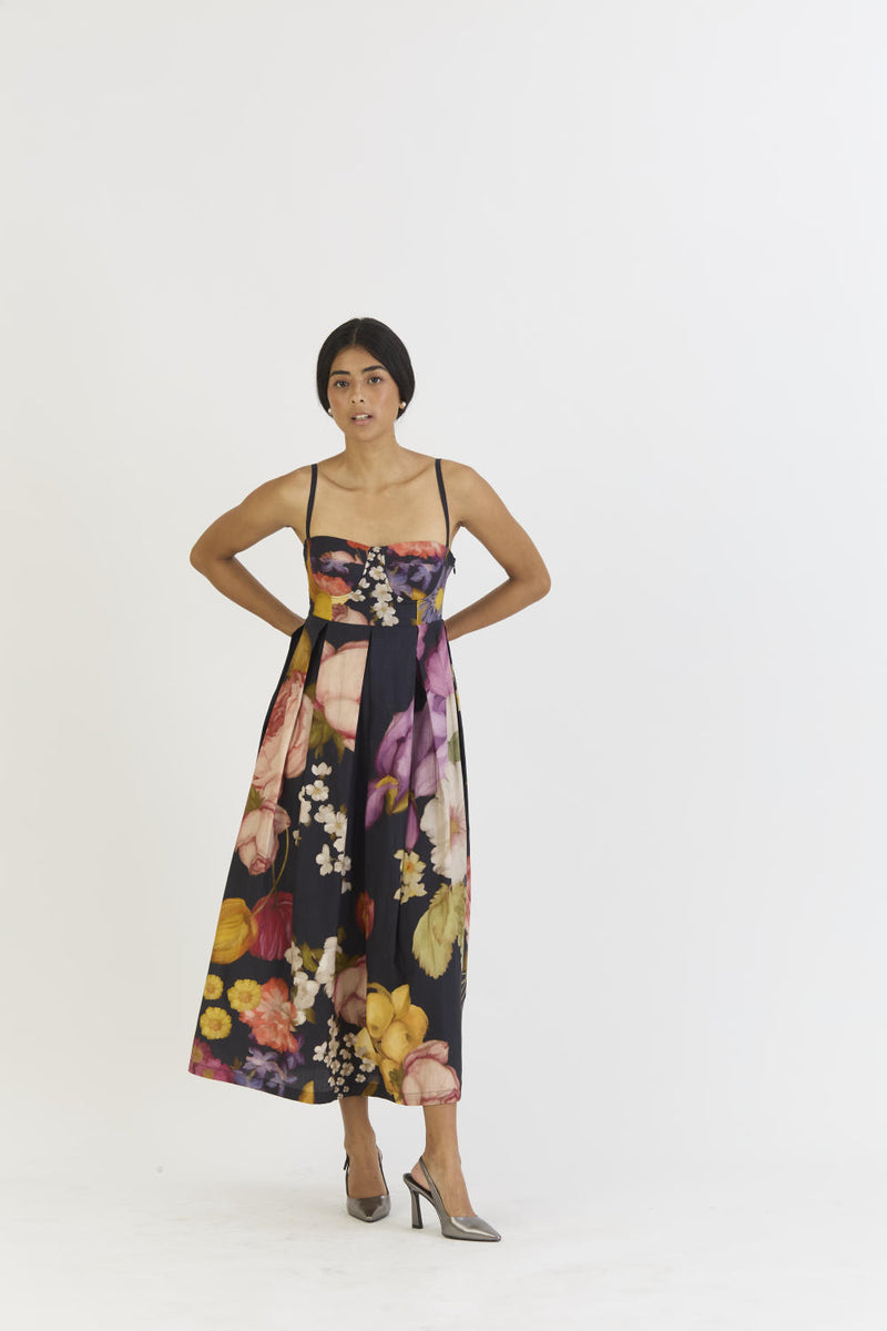 GLORY BLACK BRALETTE DRESS satin by Yam for women in Singapore