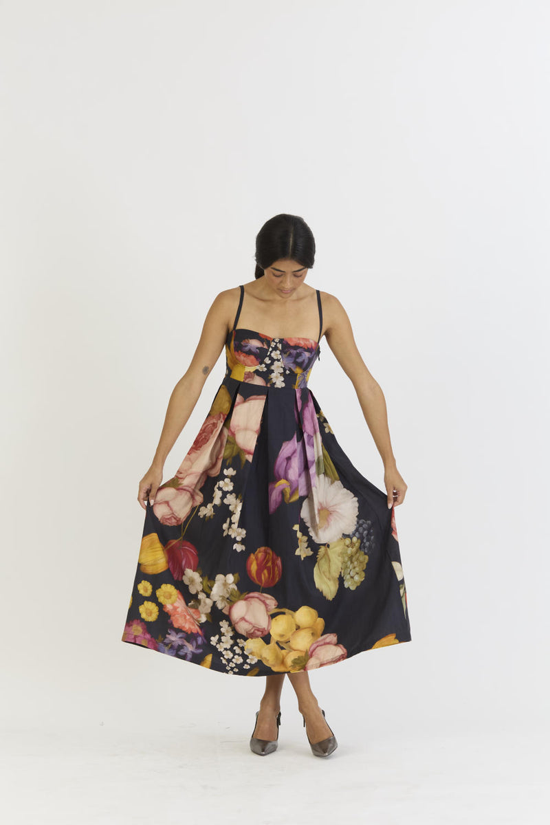 GLORY BLACK BRALETTE DRESS satin by Yam for women in Singapore