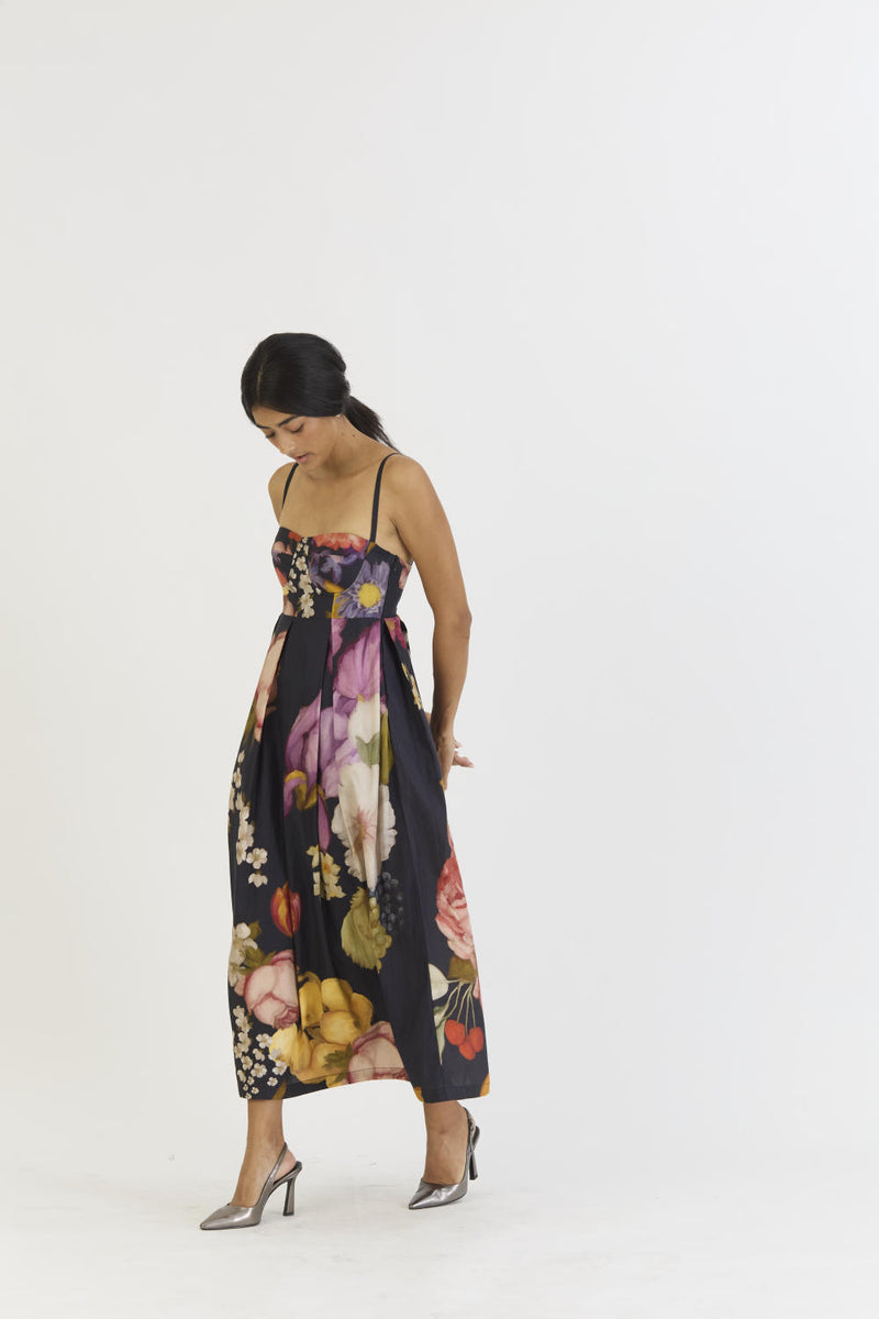 GLORY BLACK BRALETTE DRESS satin by Yam for women in Singapore