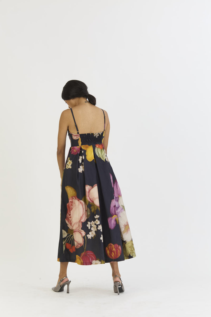 GLORY BLACK BRALETTE DRESS satin by Yam for women in Singapore