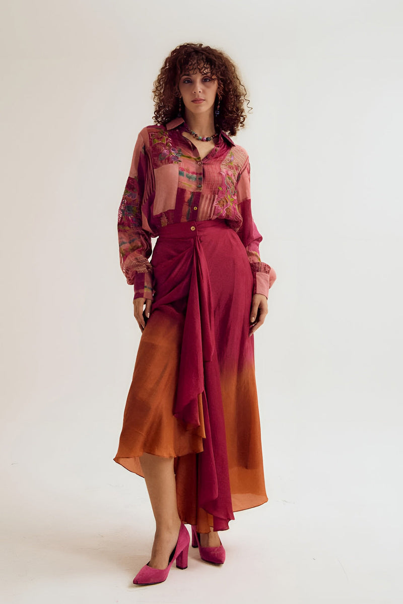 Paako Vinca Set jute,linen,silk co-ord set by Capisvirleo in green for women in Singapore