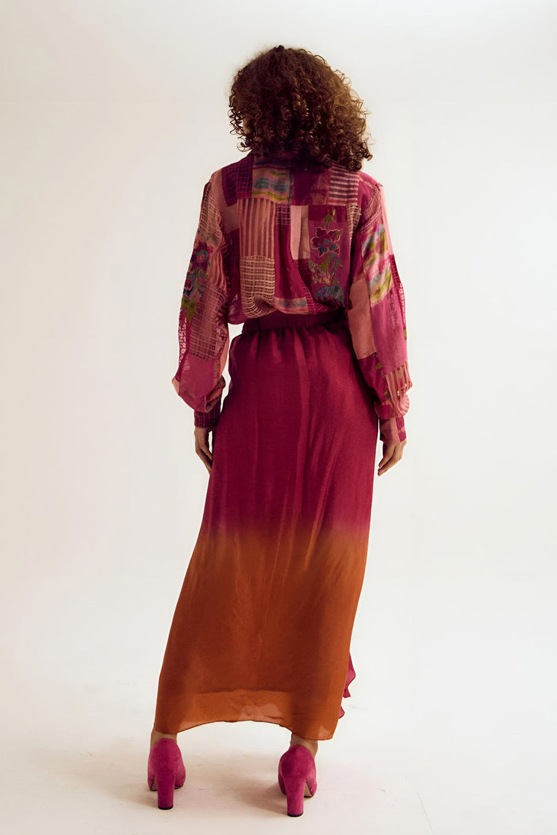 Vinca Skirt habutai silk skirt by Capisvirleo in green for women in Singapore