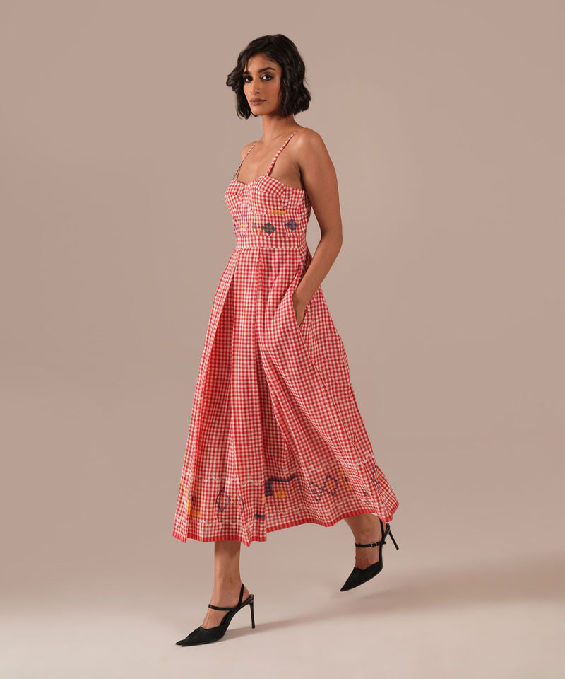 HONEY DAWN DRESS 100% cotton Buy HONEY DAWN DRESS from C&W | Dresses for Women by Indigo Dreams in red color for women in Singapore