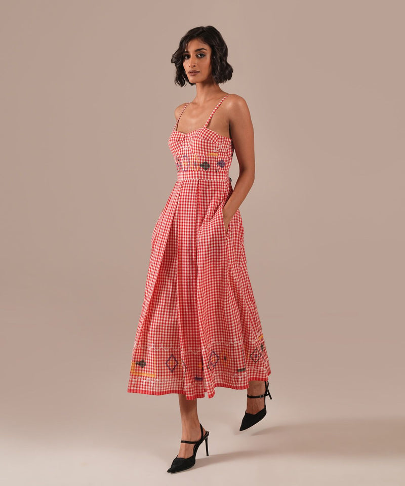 HONEY DAWN DRESS 100% cotton Buy HONEY DAWN DRESS from C&W | Dresses for Women by Indigo Dreams in red color for women in Singapore