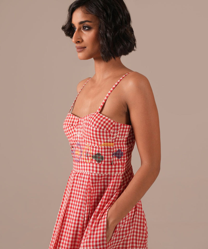 HONEY DAWN DRESS 100% cotton Buy HONEY DAWN DRESS from C&W | Dresses for Women by Indigo Dreams in red color for women in Singapore