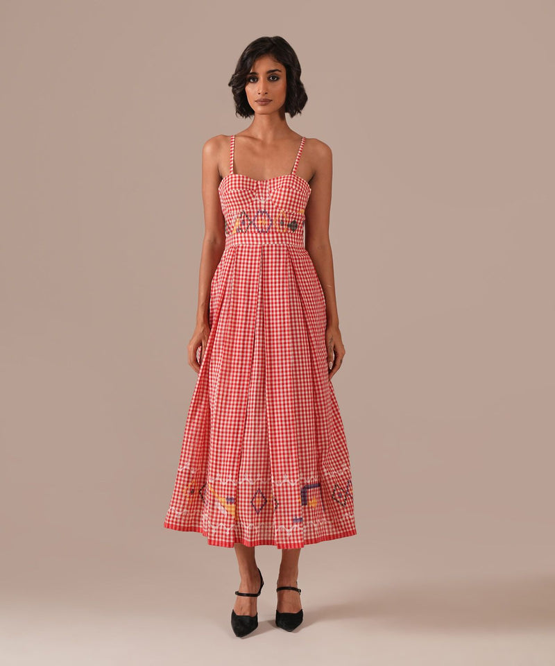 HONEY DAWN DRESS 100% cotton Buy HONEY DAWN DRESS from C&W | Dresses for Women by Indigo Dreams in red color for women in Singapore