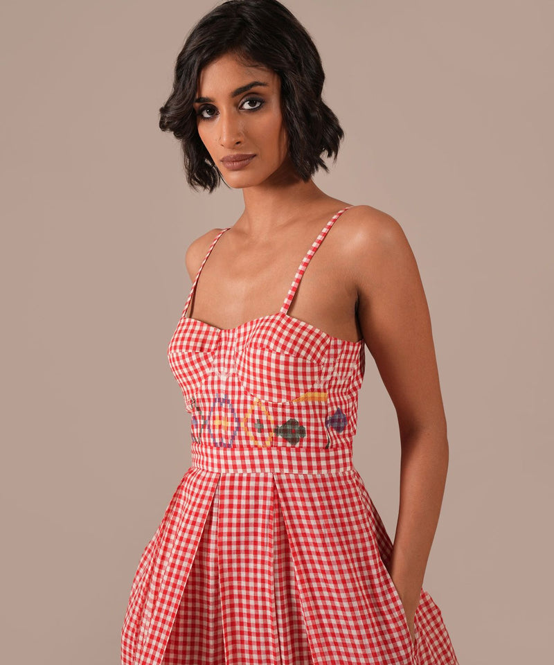 HONEY DAWN DRESS 100% cotton Buy HONEY DAWN DRESS from C&W | Dresses for Women by Indigo Dreams in red color for women in Singapore
