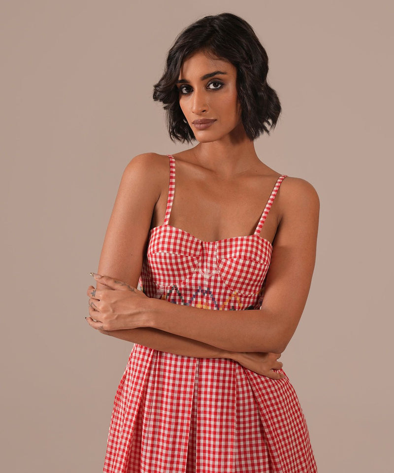 HONEY DAWN DRESS 100% cotton Buy HONEY DAWN DRESS from C&W | Dresses for Women by Indigo Dreams in red color for women in Singapore