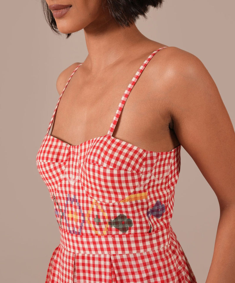 HONEY DAWN DRESS 100% cotton Buy HONEY DAWN DRESS from C&W | Dresses for Women by Indigo Dreams in red color for women in Singapore