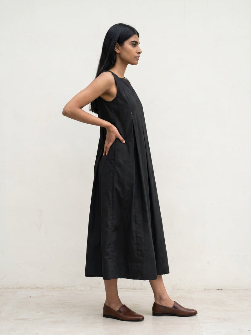 Natalie Black Dress poplin dress by Doodlage in black for women in Singapore