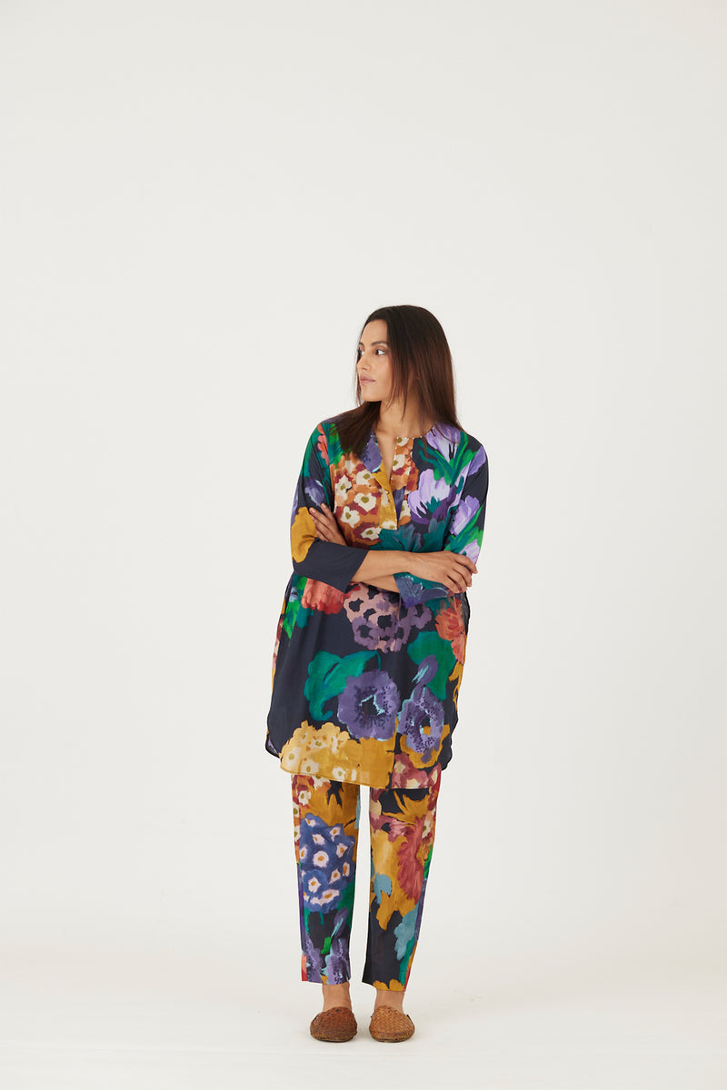 FARAH BLACK COTTON KURTA SET Kurta Sets by Yam for women in Singapore
