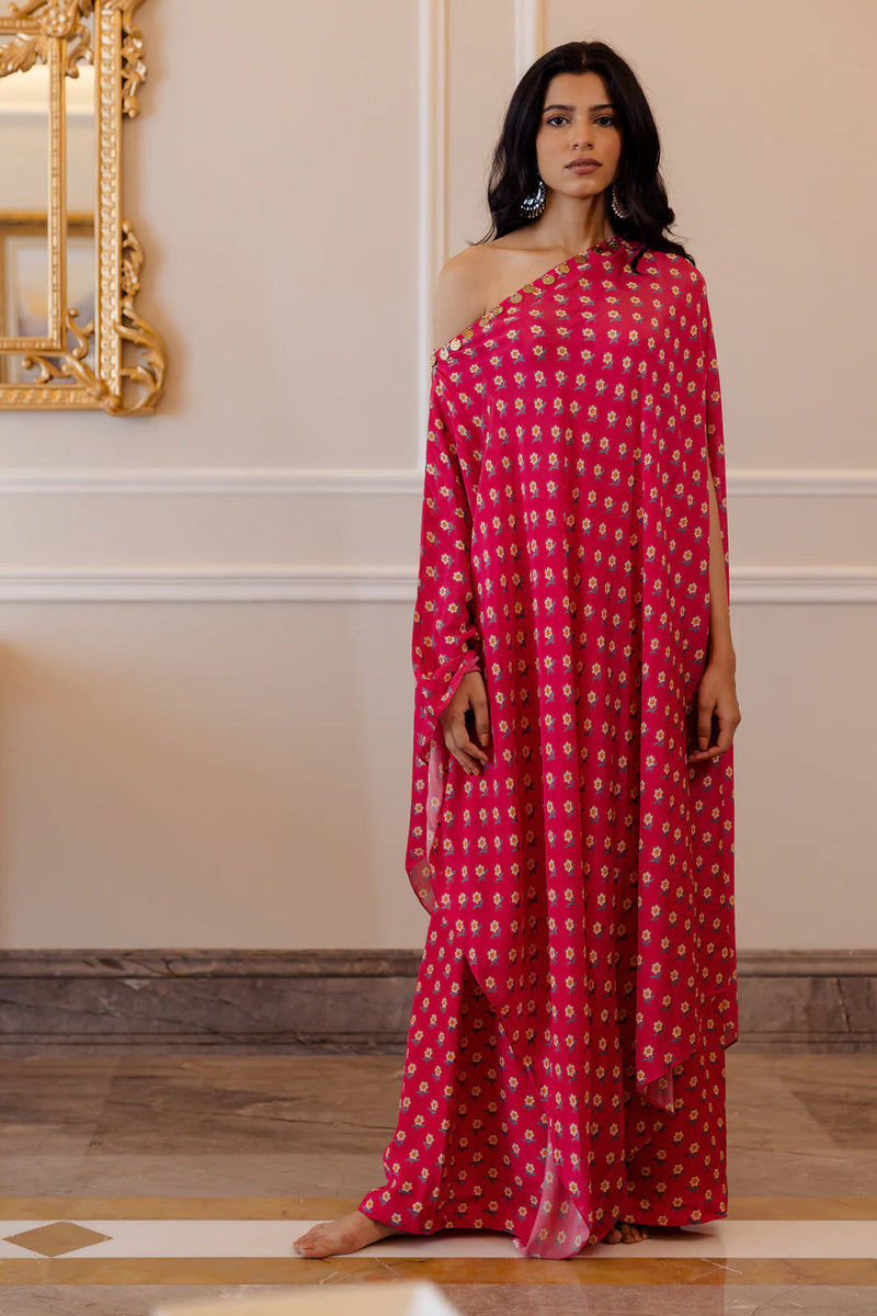 Lela Co-Ord Set viscose cotton silk indo-western by Paulmi & Harsh in pink for women in Singapore