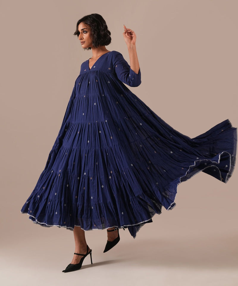 INDIGO ECHO DRESS 100% cotton Buy INDIGO ECHO DRESS from C&W | Dresses for Women by Indigo Dreams in blue color for women in Singapore