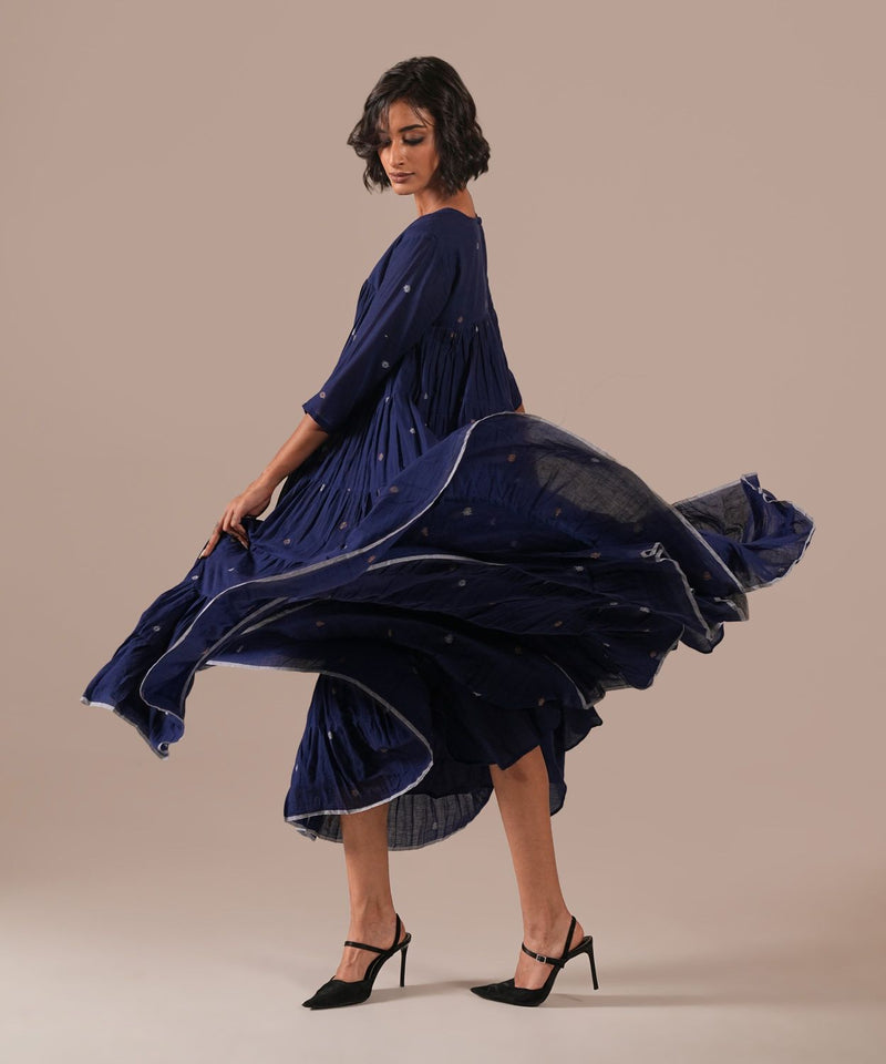 INDIGO ECHO DRESS 100% cotton Buy INDIGO ECHO DRESS from C&W | Dresses for Women by Indigo Dreams in blue color for women in Singapore