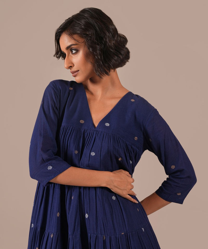 INDIGO ECHO DRESS 100% cotton Buy INDIGO ECHO DRESS from C&W | Dresses for Women by Indigo Dreams in blue color for women in Singapore