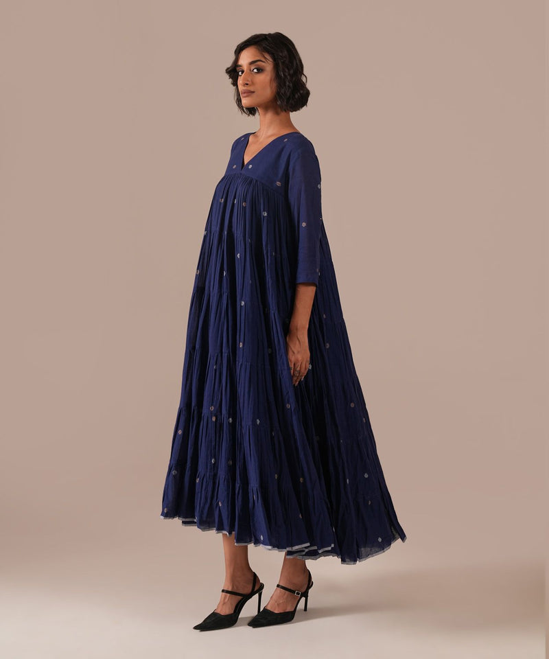 INDIGO ECHO DRESS 100% cotton Buy INDIGO ECHO DRESS from C&W | Dresses for Women by Indigo Dreams in blue color for women in Singapore