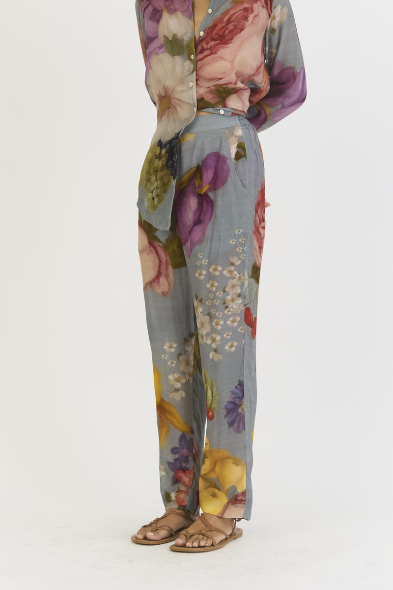 INDIGO ROSE CO-ORD by Yam in blue color for women in Singapore