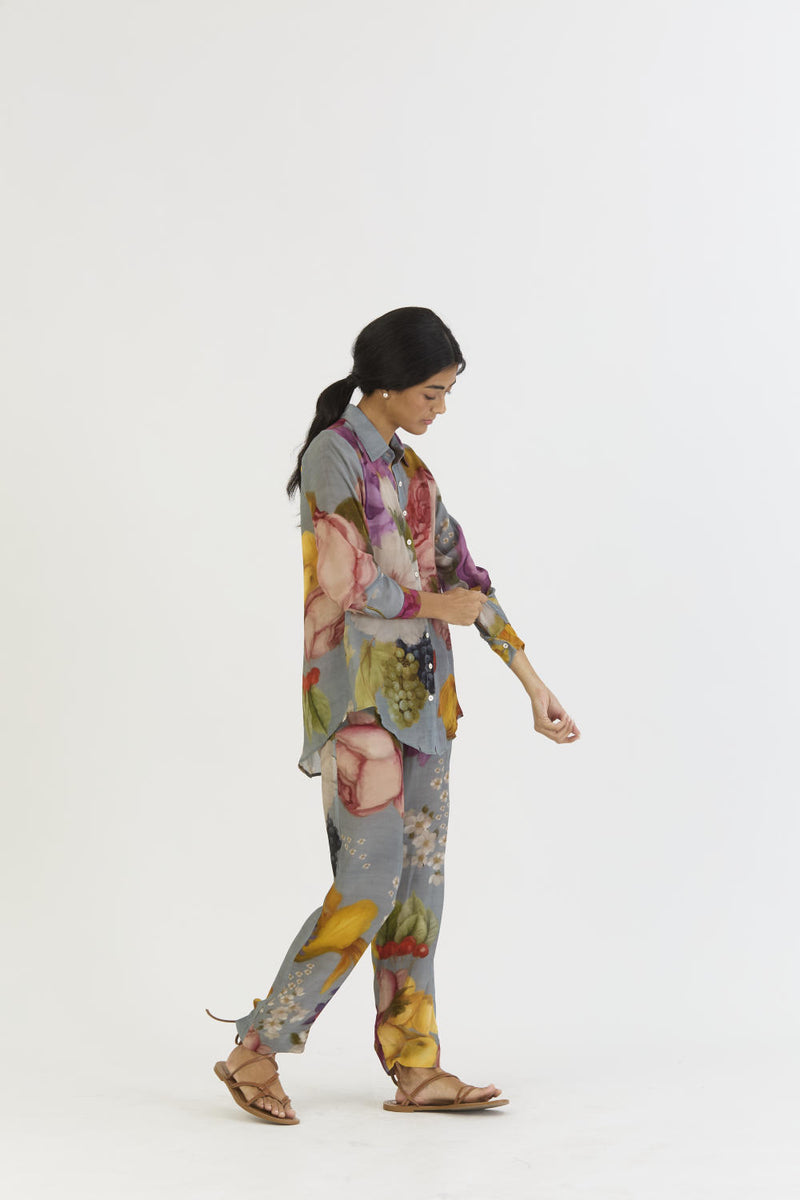 INDIGO ROSE CO-ORD by Yam in blue color for women in Singapore