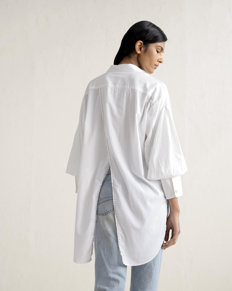 TENGA POPLIN SHIRT 100% cotton Buy TENGA POPLIN SHIRT from C&W | Tops And Shirts for Women by Ituvana in white color for women in Singapore