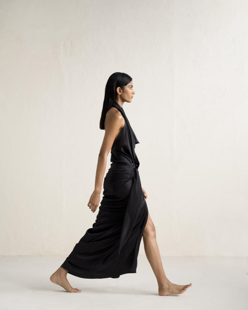 DONNA SARONG SKIRT SET silk Buy DONNA SARONG SKIRT SET from C&W | Co-Ord Sets for Women by Ituvana in black color for women in Singapore