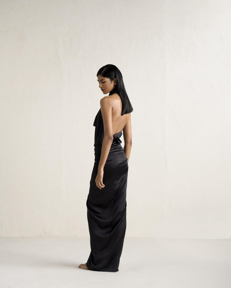 DONNA SARONG SKIRT SET silk Buy DONNA SARONG SKIRT SET from C&W | Co-Ord Sets for Women by Ituvana in black color for women in Singapore