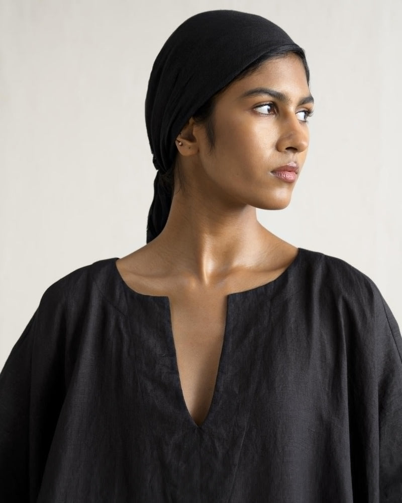 KOSHO KAFTAN SET linen Buy KOSHO KAFTAN SET from C&W | Light Kurta Sets for Women by Ituvana in black color for women in Singapore