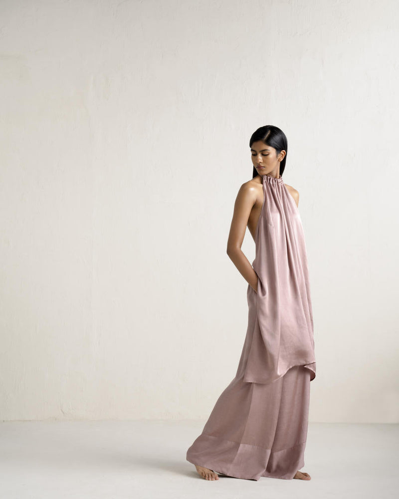 SEKUSHI APRON SET silk Buy SEKUSHI APRON SET from C&W | Co-Ord Sets for Women by Ituvana in pink color for women in Singapore