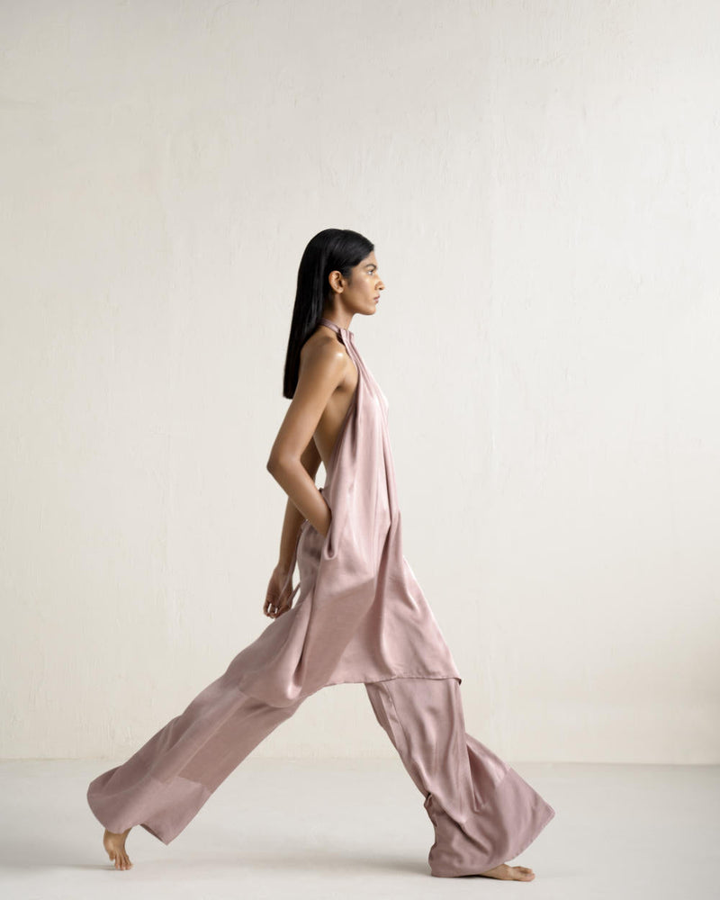 SEKUSHI APRON SET silk Buy SEKUSHI APRON SET from C&W | Co-Ord Sets for Women by Ituvana in pink color for women in Singapore