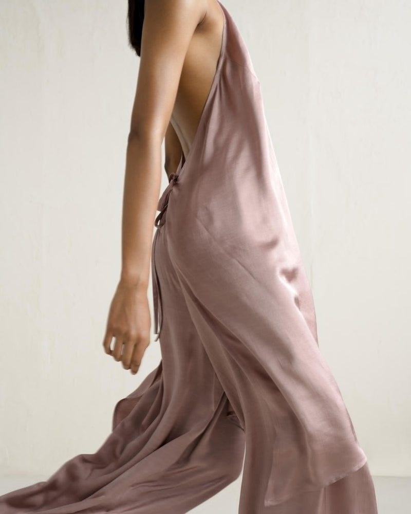 SEKUSHI APRON SET silk Buy SEKUSHI APRON SET from C&W | Co-Ord Sets for Women by Ituvana in pink color for women in Singapore