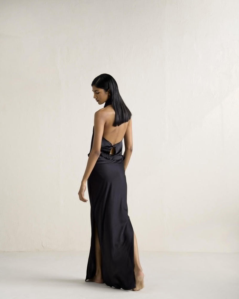 RONGU SKIRT SET silk Buy RONGU SKIRT SET from C&W | Co-Ord Sets for Women by Ituvana in black color for women in Singapore