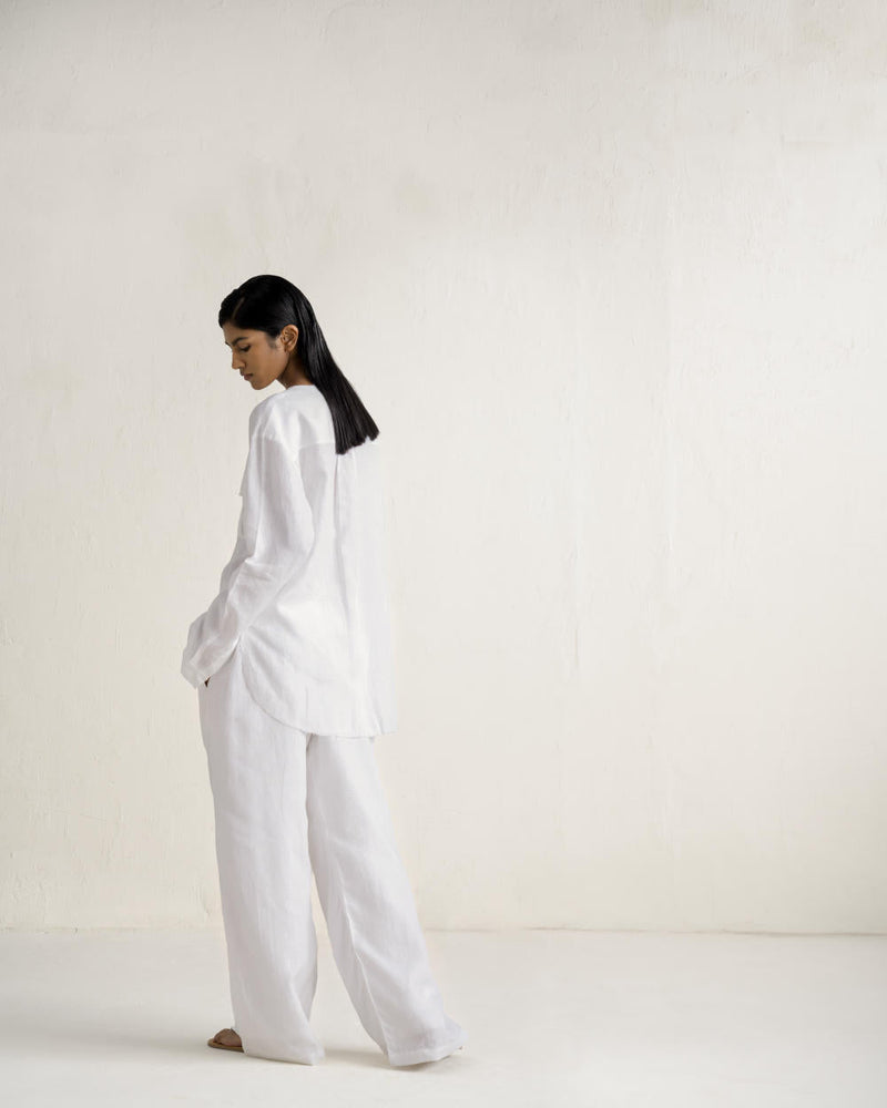 IKOU UNISEX RELAXED SET linen Buy IKOU UNISEX RELAXED SET from C&W | Light Kurta Sets for Women by Ituvana in black color for women in Singapore
