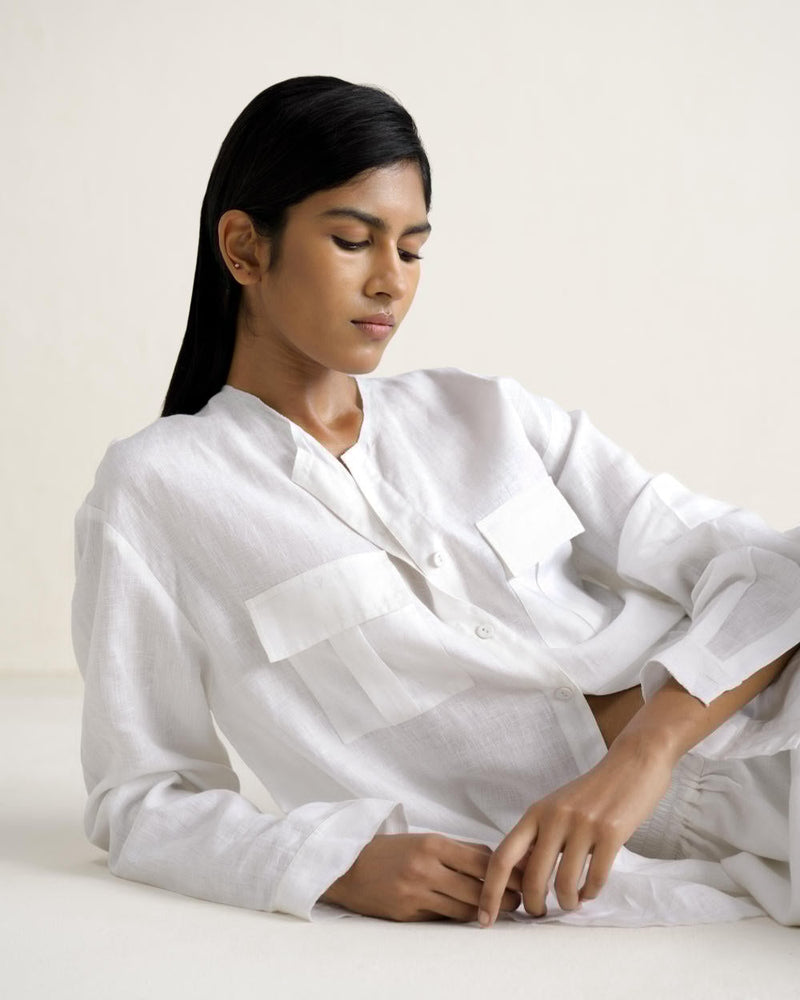 IKOU UNISEX RELAXED SET linen Buy IKOU UNISEX RELAXED SET from C&W | Light Kurta Sets for Women by Ituvana in black color for women in Singapore