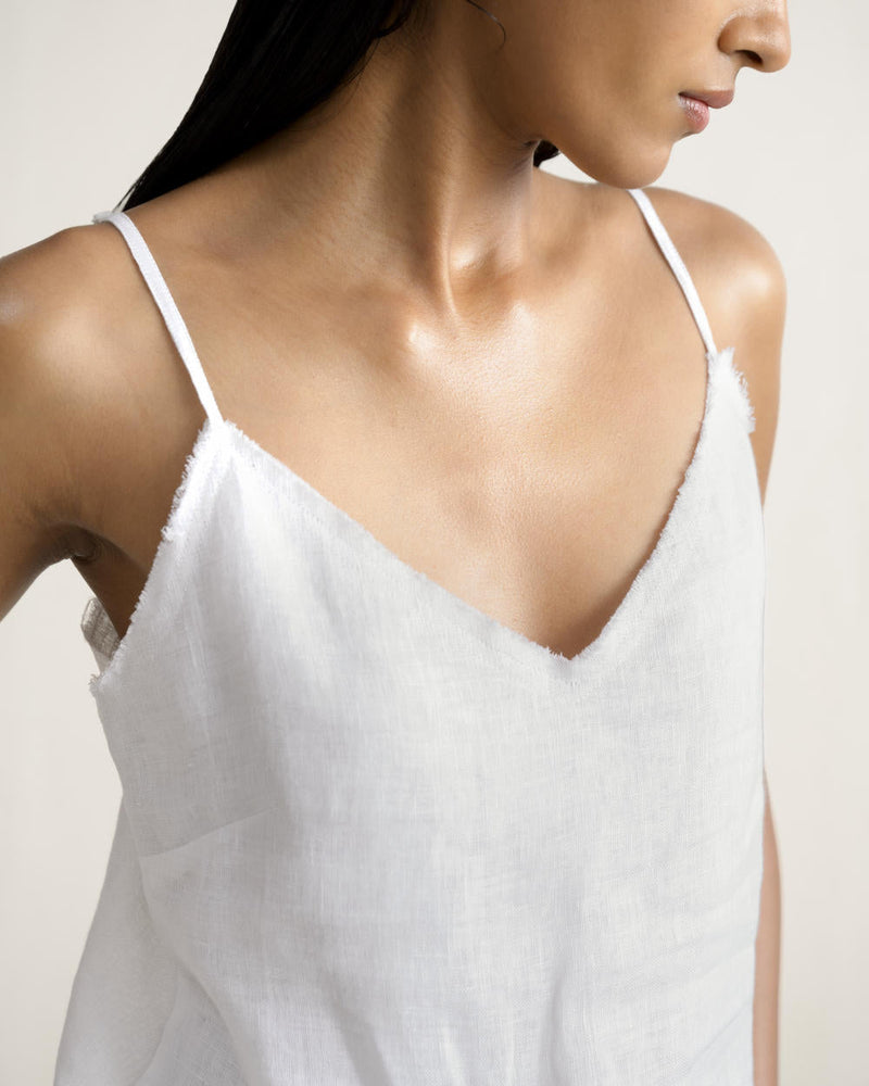 YOI REFINED CAMISOLE TOP SET linen Buy YOI REFINED CAMISOLE TOP SET from C&W | Co-Ord Sets for Women by Ituvana in black color for women in Singapore