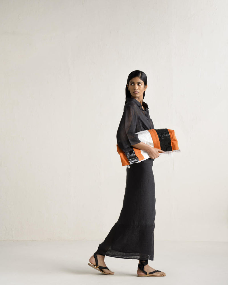 BINDU WRAP SET linen Buy BINDU WRAP SET from C&W | Co-Ord Sets for Women by Ituvana in black color for women in Singapore