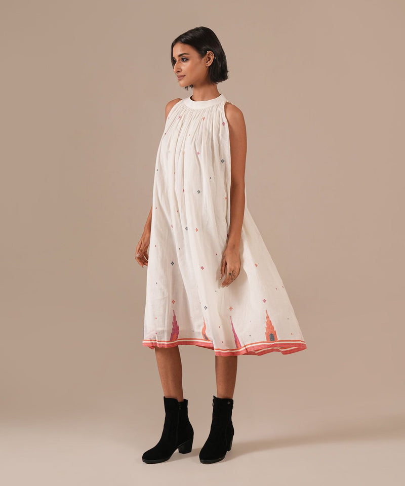 IVORY LYRA DRESS 100% cotton Buy IVORY LYRA DRESS from C&W | Dresses for Women by Indigo Dreams in white color for women in Singapore