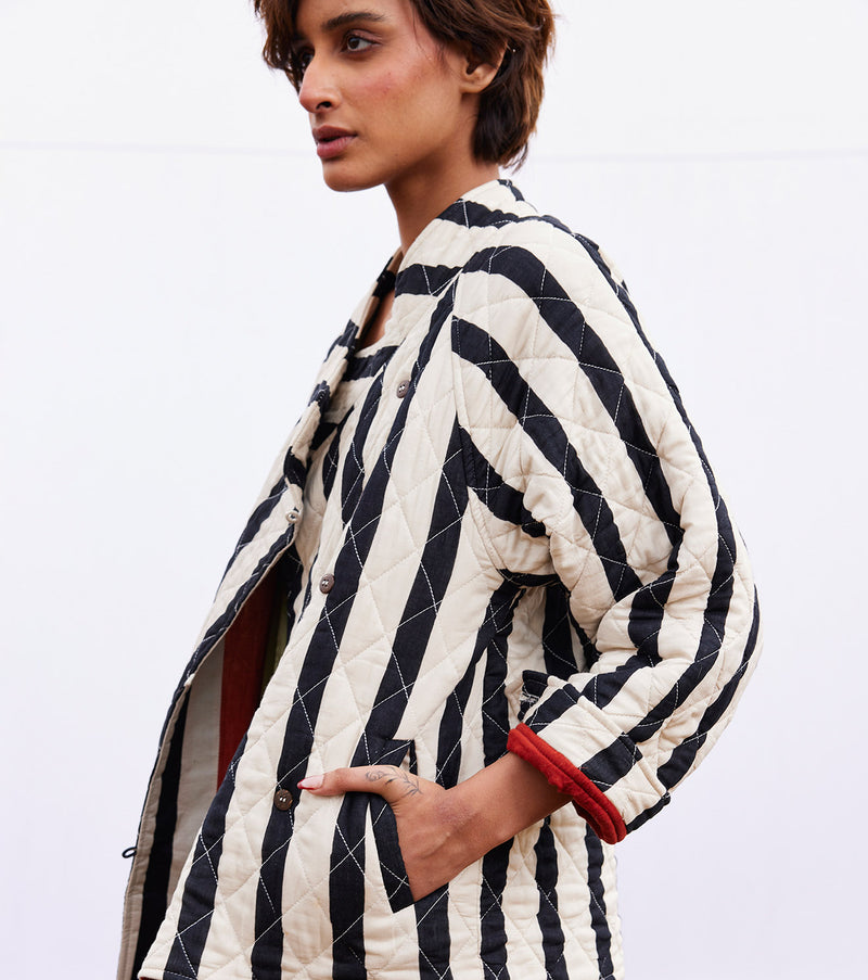 Jade jacket cotton by Khara Kapas in black for women in Singapore