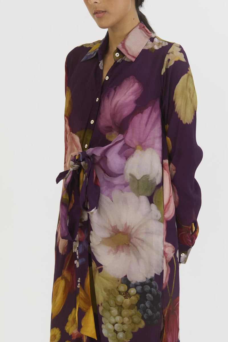 JAMUN WRAP SET by Yam in purple color for women in Singapore