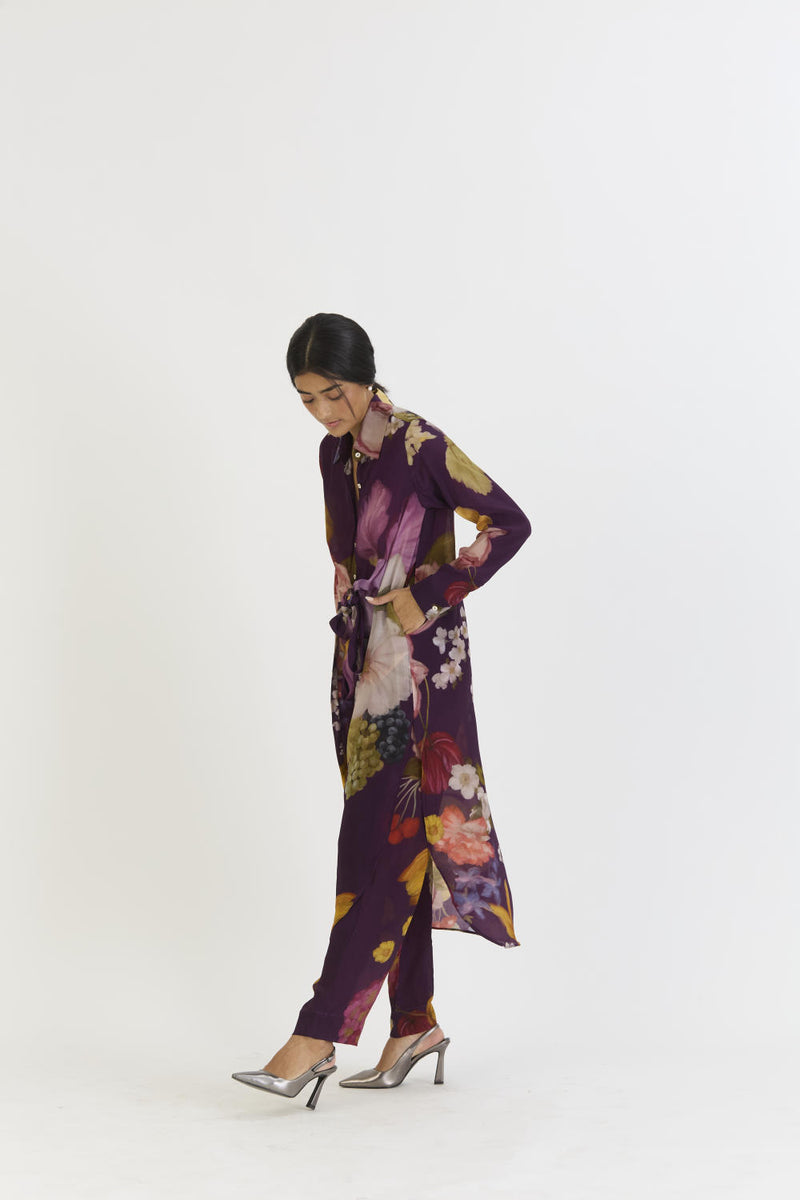 JAMUN WRAP SET by Yam in purple color for women in Singapore